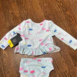 Gap kids Baby Swimsuit Set - Blue with Pink and Yellow
